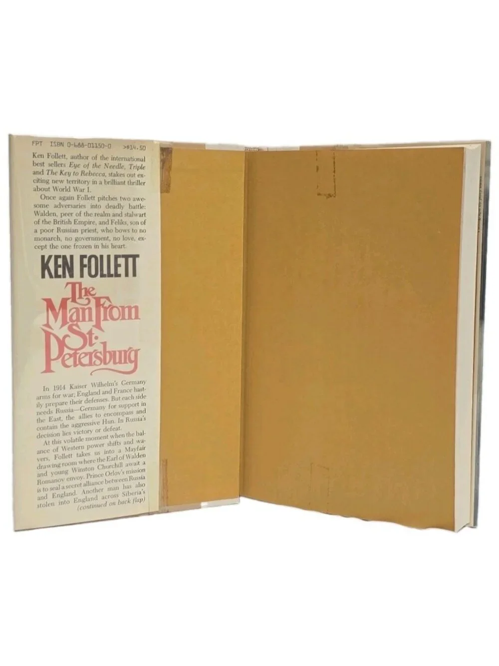 Ken Follett. The Man from St. Petersburg. Hardcover Vintage Book 1982